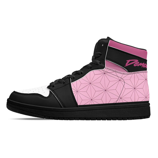 Nezuko - Demon Slayer | Womens Black High Top Leather Sneakers