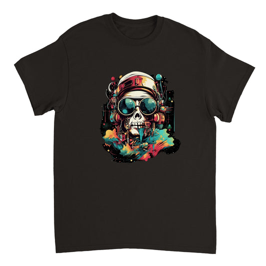 Abstract Skeleton Head | Unisex T-shirt - Blue BØX