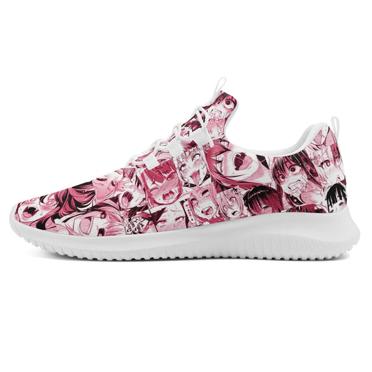 Ahegao Pink | Womens New Lace Up Front Runing Shoes - Blue BØX