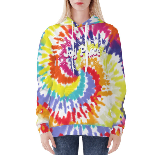 Colorful Hippie Womens All Over Print Hoodie - Blue BØxpopcustoms