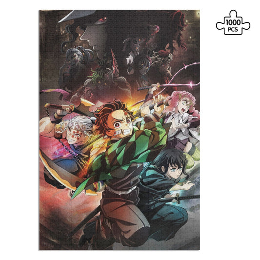 Demon Slayer | Wooden Picture Jigsaw (1000 Pcs) - Weeb Clothingpopcustoms