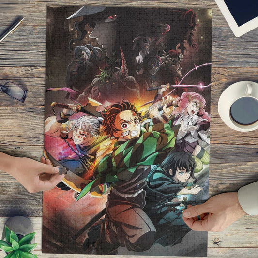 Demon Slayer | Wooden Picture Jigsaw (1000 Pcs) - Weeb Clothingpopcustoms