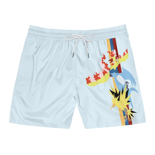 Pokemon | Ice Men's Mid-Length Swim Shorts (AOP) - Weeb ClothingPrintify