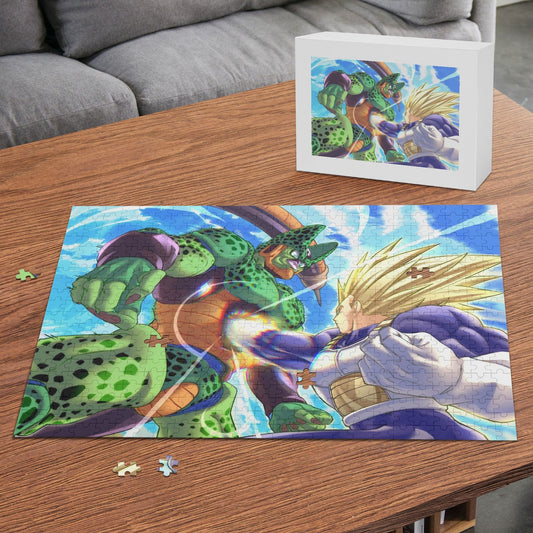 Vegeta , Cell - Dragon Ball Z | Picture Puzzle Jigsaw (500 Pcs) - Weeb Clothingpopcustoms