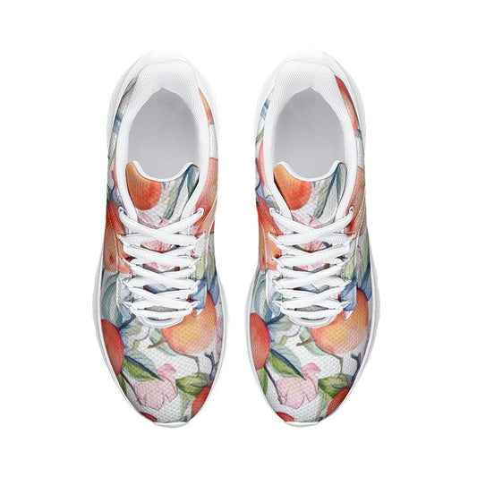 Watercolor Peaches Pattern | Women's Road Running Shoes - Blue BØxYoycol